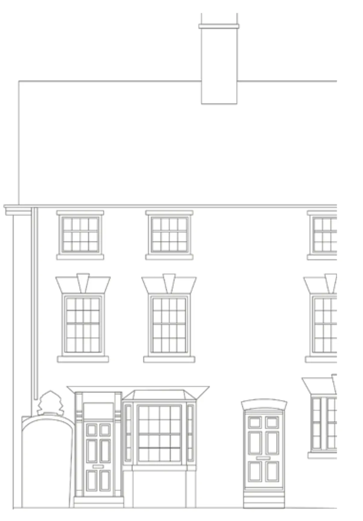 270 Castle Street paper facade model - Michelle Gartside Paper Facade Model 270 Castle Street drawing.png